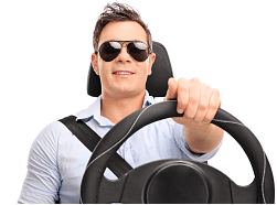 man driving mobile