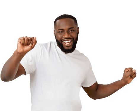 Man excited to get Budget Insurance cover - ready to budget