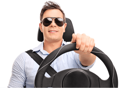 man driving desktop